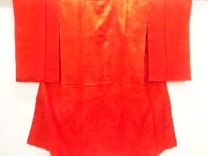 アンティーク　綸子松鶴模様織出し長襦袢